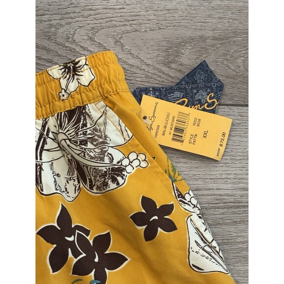 Reyn Spooner Malibuliciou All Over Print Floral Hawaiian 2XL NWT Yellow Summer - Picture 3 of 8